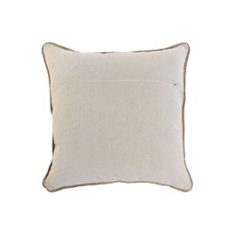 DKD Home Decor Cojin Boho Verde Beige 5x45x45 cm de Algodón, Yute y Poliéster con Cremallera Colección Greenwich23