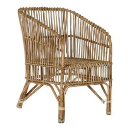 DKD Home Decor Sillón Balinés de Ratán Natural, Largo 52 cm, Alto 82 cm, Ancho 56 cm, Altura Asiento 42 cm Precio: 137.50000044. SKU: B18PZ4HB7T