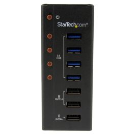 StarTech 4PT USB3 HUB PLUS 3 CHARGE PTS Hub Concentrador USB 3.0 de 4 Puertos y 3 Puertos de Carga con Carcasa de Metal 5Gbps Negro