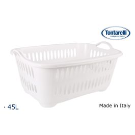Cesta de Ropa con Asas 45L Cover Line Blanco - Tontarelli (12 Unidades) Precio: 64.79000055. SKU: B12MNT46H5