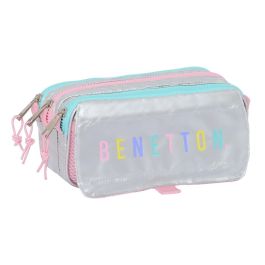 Portatodo Triple Benetton Silver Plateado 21,5 x 10 x 8 cm