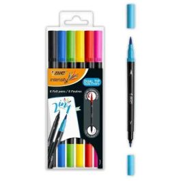 Bic Rotuladores Intensity Tip Felt Punta Fina-Pincel, 10 Colores Brillantes, Blíster 6 Unidades Precio: 6.50000021. SKU: B1KG6SJ6MP