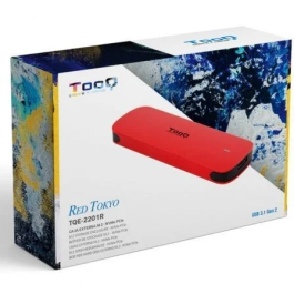TOOQ TQE-2201R Caja Externa SSD M.2 NVMe USB 3.1 Gen2 Rojo Aluminio