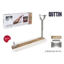 Quttin Soporte Jamonero de Mármol y Acacia, 16.5 x 48.5 x 1.8 cm (3 Unidades) Precio: 51.59000044. SKU: B1FACAEQVE
