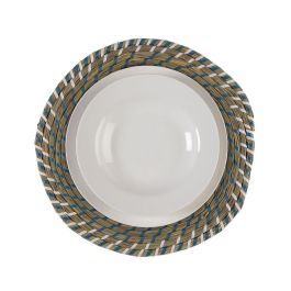 Versa Mantel Individual Blanco y Azul 38 cm (6 Unidades) Versa Mantel Individual Blanco y Azul 38 cm (6 Unidades)