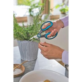 Gardena 12214-20 Tijera Herbcut para Hierbas Leñosas con Corte Bypass y Hojas de Precisión