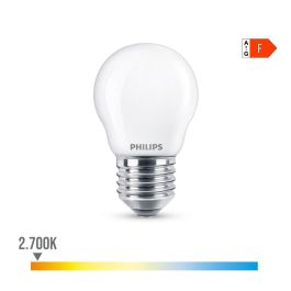 Philips Bombilla LED Esférica E27 4.3W 470lm 2700K Luz Cálida Equivalente 40W No Regulable Ø4.5x8.2cm Clase F