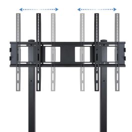 Tooq Soporte TV suelo con ruedas para pantallas de 37" a 100", hasta 150 kg, ajuste de altura, negro