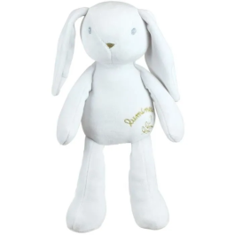 Jemini Conejo de peluche luminoso +/- 30 cm, suave y tranquilizador para niños