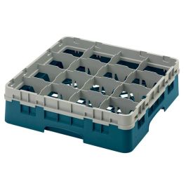 CAMBRO - 16S418-414 - Cesta de lavado 16 comp. 1 altura - 10,9 cm Ø máx. - alt. máx. 11,8 cm - 50 x 50 x 14,3 cm - Cerceta Precio: 47.88999952. SKU: B1A46S7H9F