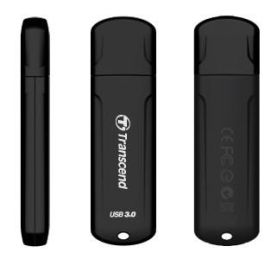 Transcend JetFlash 750 Pendrive USB 3.1 de 64GB en negro