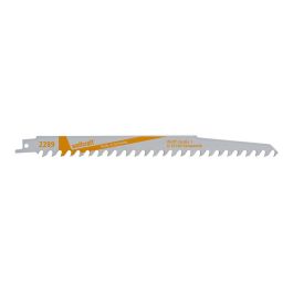 Wolfcraft 2289000 Hojas de sierra de sable CV para madera blanda y podas, corte basto, 240 mm, profundidad 20-190 mm, Pack 2