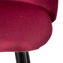 Taburete Alto Burdeos Tejido-Metal 40,20 X 48,20 X 102 cm