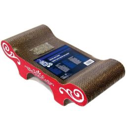 Catit Poste Rascador para Gatos de Cartón Ondulado con Hierba Gatera, 50x22x14 cm, Rojo - Superficie Corrugada que Protege Muebles Catit Poste Rascador para Gatos de Cartón Ondulado con Hierba Gatera, 50x22x14 cm, Rojo - Superficie Corrugada que Protege Muebles