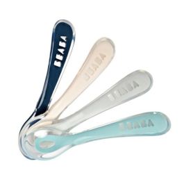 Beaba Lote de 4 Cucharas de Silicona 2da Edad Aprendizaje Bebé con Descanso - Azul Oscuro, Rosa, Niebla Clara, Verde Aireado Precio: 32.95000005. SKU: B1HPR2V24Q