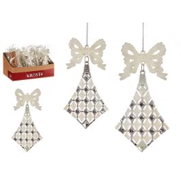Adorno Árbol Navidad Rombos Lazo Nácar Krist+ 7.5x15.5x1 cm (48 Unidades) Precio: 61.8899996. SKU: B13Y2PMSEX