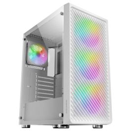Mars Gaming MC-F Semitorre Gaming ATX con 4 Ventiladores ARGB, Ventana Cristal Templado y Frontal Metal-Mesh - Blanco