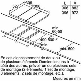 Bosch PIB375FB1E Placa Vitrocerámica de Inducción 2 fuegos Inicio Rápido Seguridad Infantil