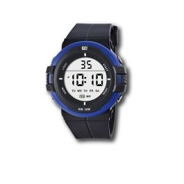 GBody Reloj Digital para Hombre LCD con Luz LED Blanca y Resistencia al Agua WR30, Incluye Estuche