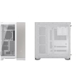 CORSAIR CC-9011285-WW Caja PC Torre Media 6500X, Aluminio Blanco/Gris Satinado