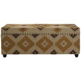 Arcón Home ESPRIT Beige Mostaza Algodón 120 x 40 x 45 cm