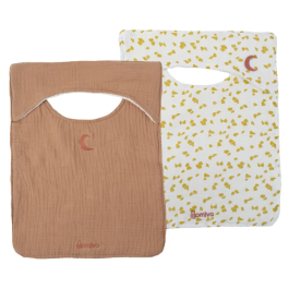 Domiva DOM1735260184497 Pack de 2 Baberos Savannah Escote Americano Algodón Suave Absorbente