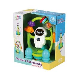 Sonajero astronauta con ventosa, luces y sonidos, gira 180º, 20x16cm - modelos surtidos