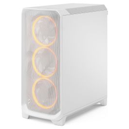 Fractal Design Meshify 3 White RGB TG Light Tint Caja de PC con Panel de Vidrio Templado e Iluminación RGB
