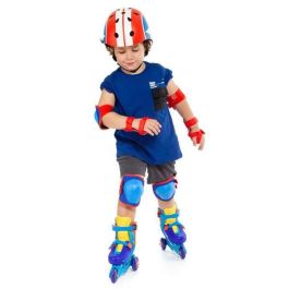 Set de protecciones azul 6 piezas talla m. Set de protecciones azul 6 piezas talla m.
