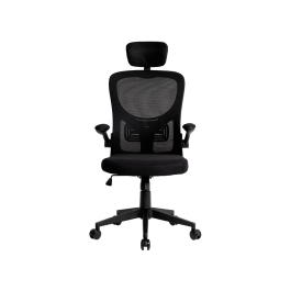 Q-connect Silla Ergonómica Pal Ermo Malla, Base Nylon, Ruedas Premium Color Negro - Máx 1300, Anc 610, Prof 600