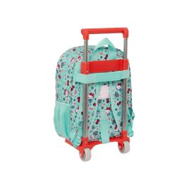 Mochila Escolar con Ruedas Hello Kitty Sea lovers Turquesa 26 x 34 x 11 cm