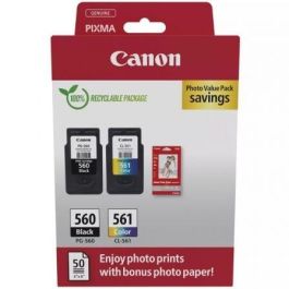 Ink-Jet Canon Photo Value Pack Pg-560 + Cl561 + 50 Hojas Papel Foto Glossy 10x15 cm Precio: 50.58999957. SKU: B12E65XCNN
