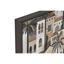DKD Home Decor Cuadro Tropical de Lienzo y Ps, Beige y Verde, 93 cm Alto x 63 cm Ancho x 4.5 cm Fondo, Set de 2 Unidades