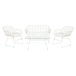 Muebles de Jardín DKD Home Decor Blanco 124 x 74 x 84 cm (4 Piezas)