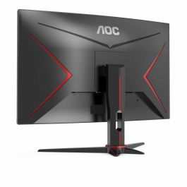 Aoc Monitor Led 23.6 Pulgadas C24 gr2Ae Full HD, Curvo, 165Hz, FreeSync, 1ms, VA, Negro/Rojo