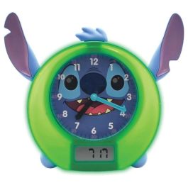 Disney Stitch - Reloj educativo cuentacuentos con luz nocturna y melodías. Entrenador de sueño y temporizador, idioma inglés
