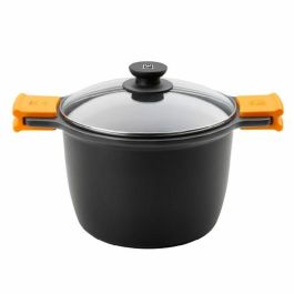 Olla con Tapa de Cristal BRA A273907 Negro Metal Aluminio Aluminio Forjado Aluminio fundido (1 unidad) Precio: 78.58999973. SKU: S0414420
