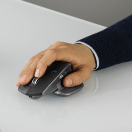 Logitech MX Master 2S Ratón Inalámbrico Ergonómico Flow Multi-Dispositivo 4000 DPI Darkfield Recargable PC/Mac