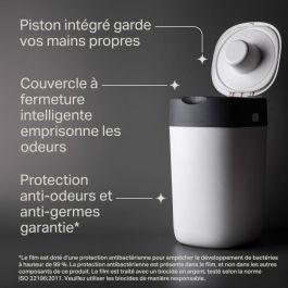 Tommee Tippee FFP Contenedor de Pañales Twist & Click para Aislamiento de Olores, Envoltura Individual, 98% Plástico Reciclado, Blanco Tommee Tippee FFP Contenedor de Pañales Twist & Click para Aislamiento de Olores, Envoltura Individual, 98% Plástico Reciclado, Blanco