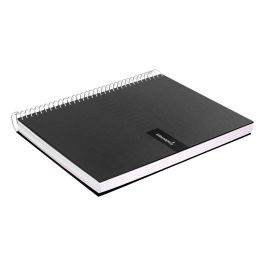 Cuaderno Espiral Liderpapel A4 Crafty Tapa Forrada 80H 90 gr Cuadro 4 mm Con Margen Color Negro 5 unidades