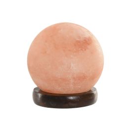 DKD Home Decor Lámpara de Sobremesa de Sal del Himalaya Rosa estilo Árabe 9x10x9 cm con Cable USB y LED