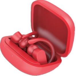 Daewoo Auriculares Deportivos Bluetooth DW2025 con Estuche de Carga, Autonomía hasta 20h, Rojos