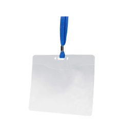 Q-connect Identificador con cordón plano azul A6 154x127 mm Apertura Superior