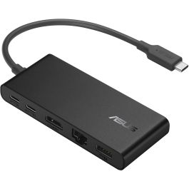 ASUS Dock DC201 Alámbrico USB-C, Doble 4K, USB 3.2 Gen 2, Ethernet 1000 Mbit/s, Entrega de Potencia 100W, Negro