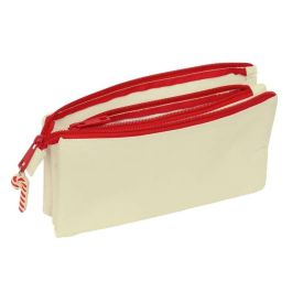 Safta Portatodo Triple Osito Beige Felices Fiestas 22x12x3cm