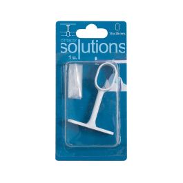 Cintacor Soporte Armario Central Ovalado Blanco para Barra 15x25mm (1 ud)