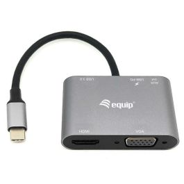 EQUIP ADAPTADOR USB-C 5IN1 HDMI 4K VGA USB 3.0 TIPO A + USB-C CARGA 100W Precio: 21.6900002. SKU: B127WXZ5VY