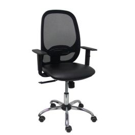 PIQUERAS Y CRESPO Silla Cilanco negra malla negra asiento similpiel negro brazo regulable base cromada Precio: 252.69000031. SKU: S5703800