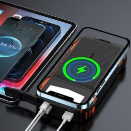 4smarts TitanPack UltiMag Powerbank 20000mAh Carga Solar Inalámbrica Quick Charge 3.0 Negro Naranja