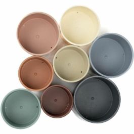 Thermobaby Juguetes de Baño Apilables Coloridos para Bebés a Partir de 10 Meses, Estimulan Creatividad y Aprendizaje